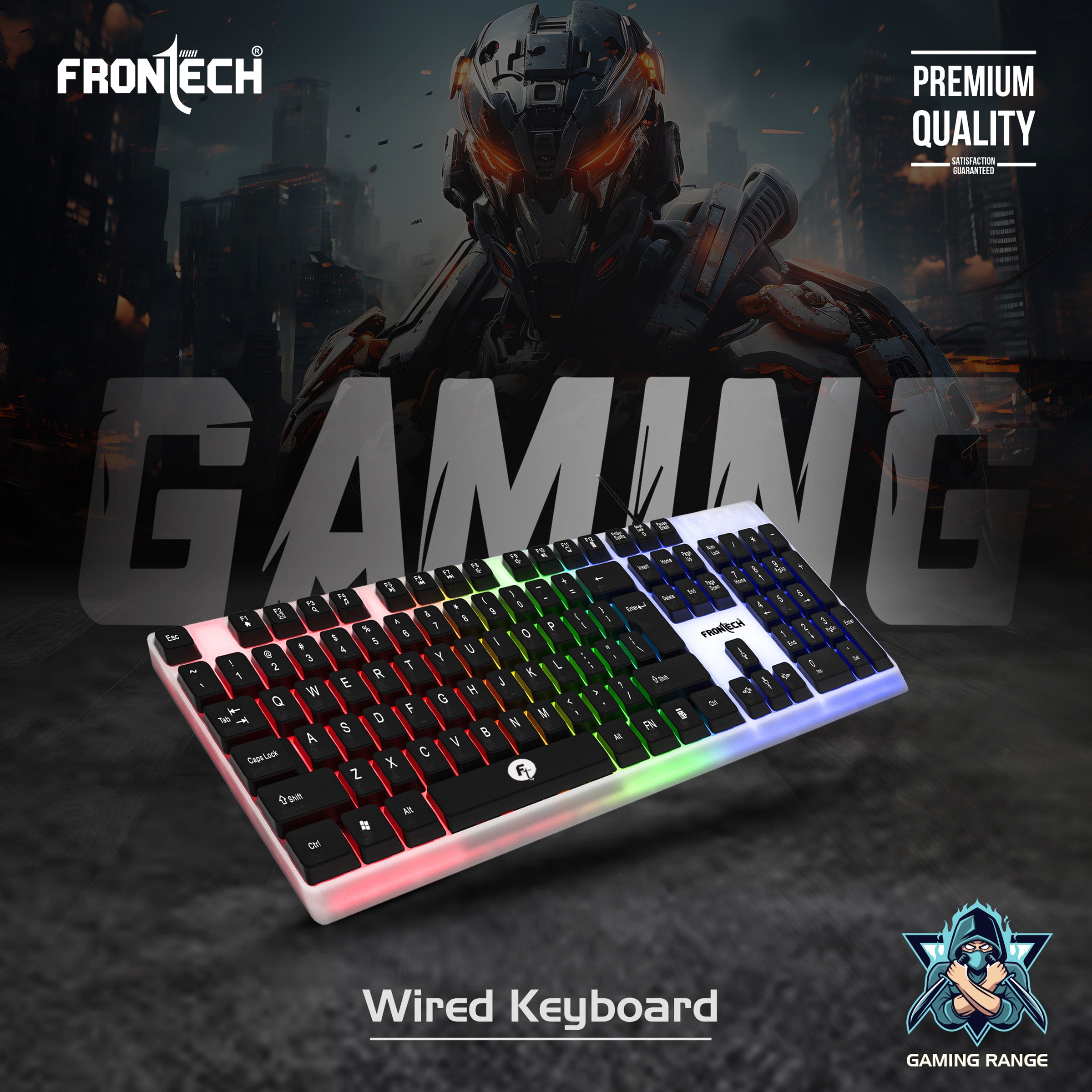 Frontech Wired Gaming Keyboard with 104 Keys (KB-0042) Frontech Wired Gaming Keyboard with 104 Keys (KB-0042)
